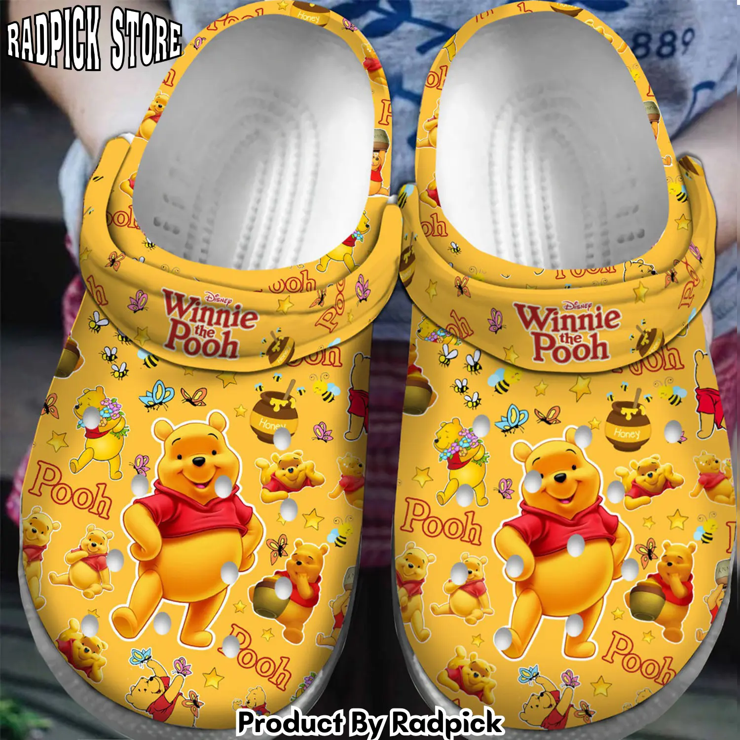 Radpick premium winnie the pooh cartoon clogs shoes for men women ybw rp6522015